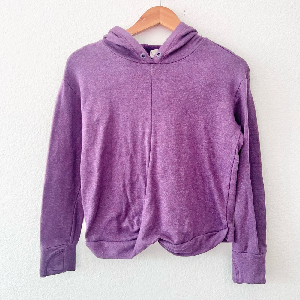 Athleta Girl Criss Cross Hoodie in Purple Sz L/12
